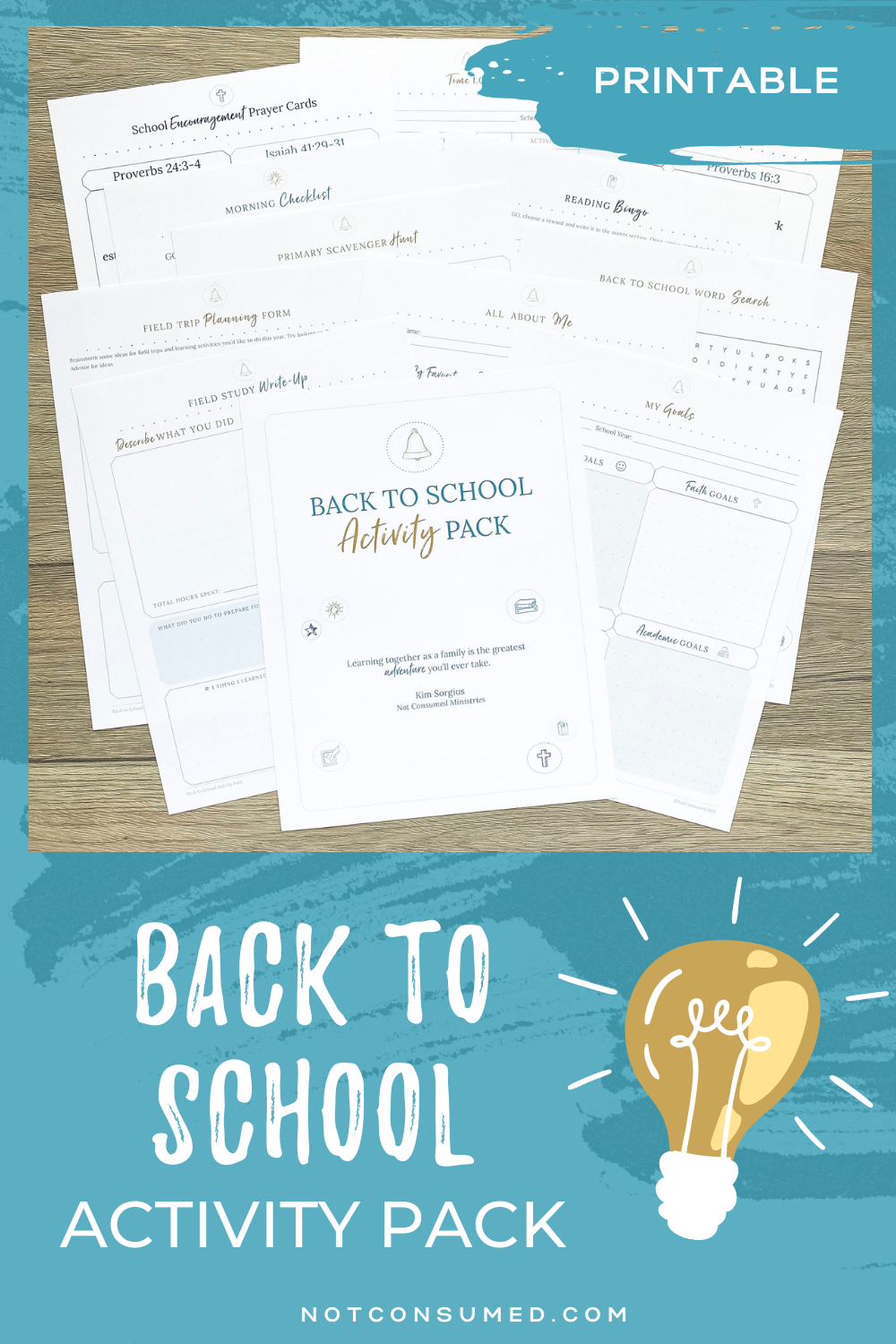 Printable Back To School Activities Not Consumed