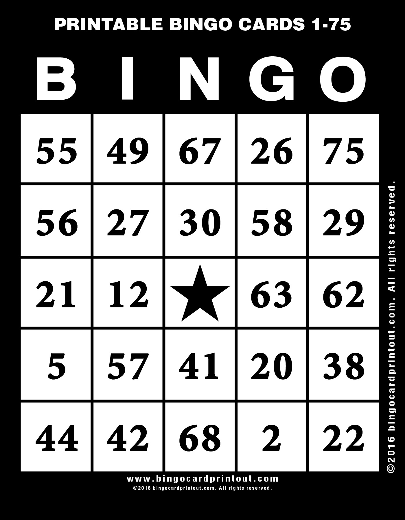 Printable Bingo Cards 1 75 BingoCardPrintout