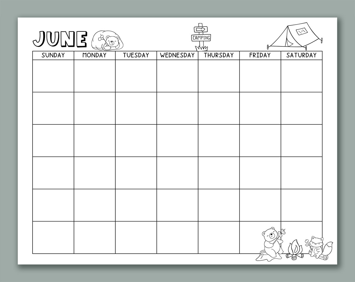 Printable Calendar For Kids 2025 2024 And Undated Versions Included