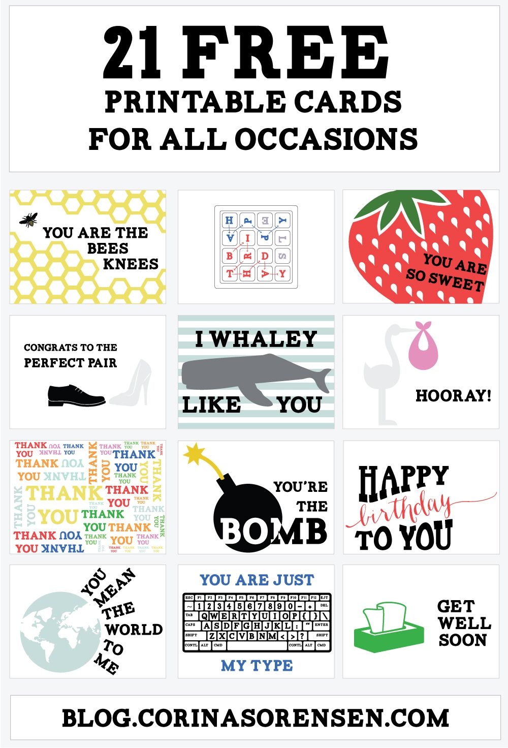 Free All Occasion Printable Cards
