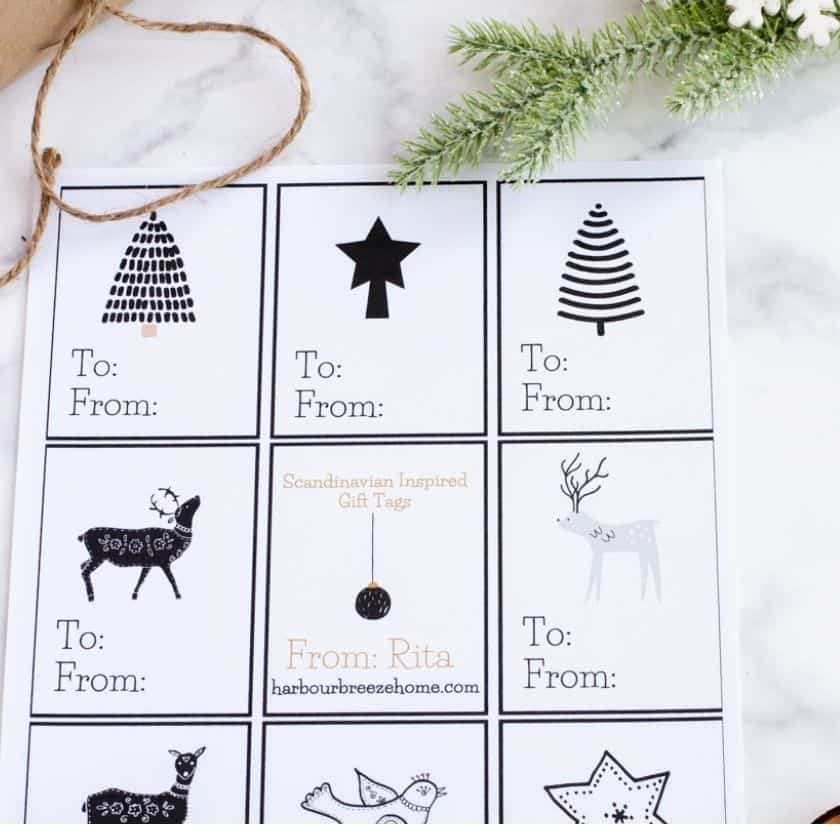 Printable Christmas Gift Tags Harbour Breeze Home