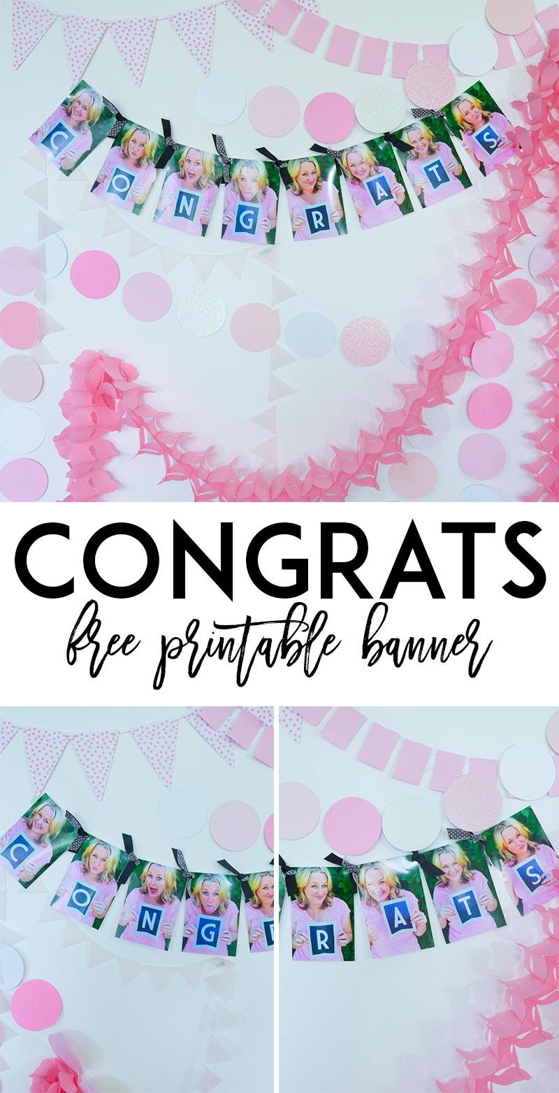 Printable congratulation banner
