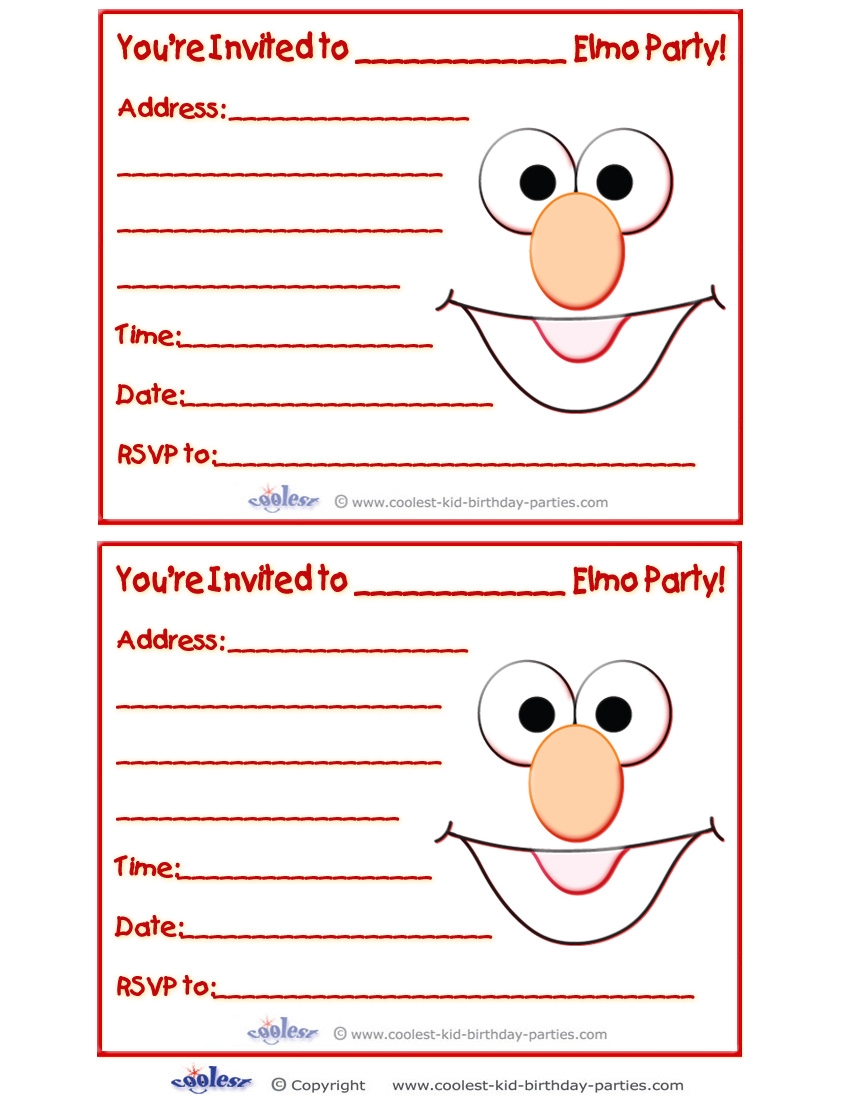 Printable Elmo Invitations Coolest Free Printables