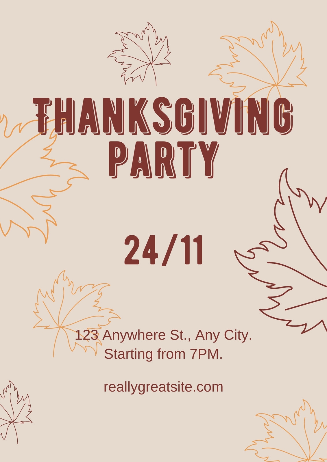 Printable Free To Edit Fall Flyer Templates Canva