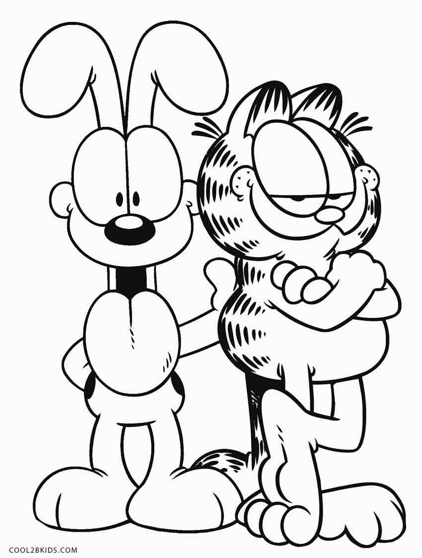 Printable Garfield Coloring Pages To Kids