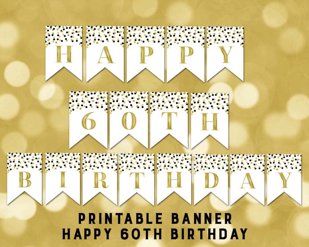 60th Birthday Free Printables