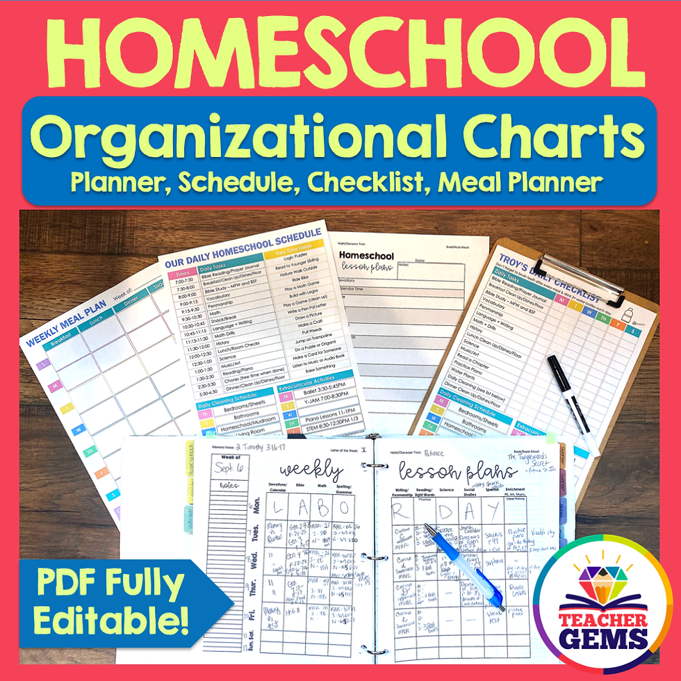 Homeschool Charts Free Printables