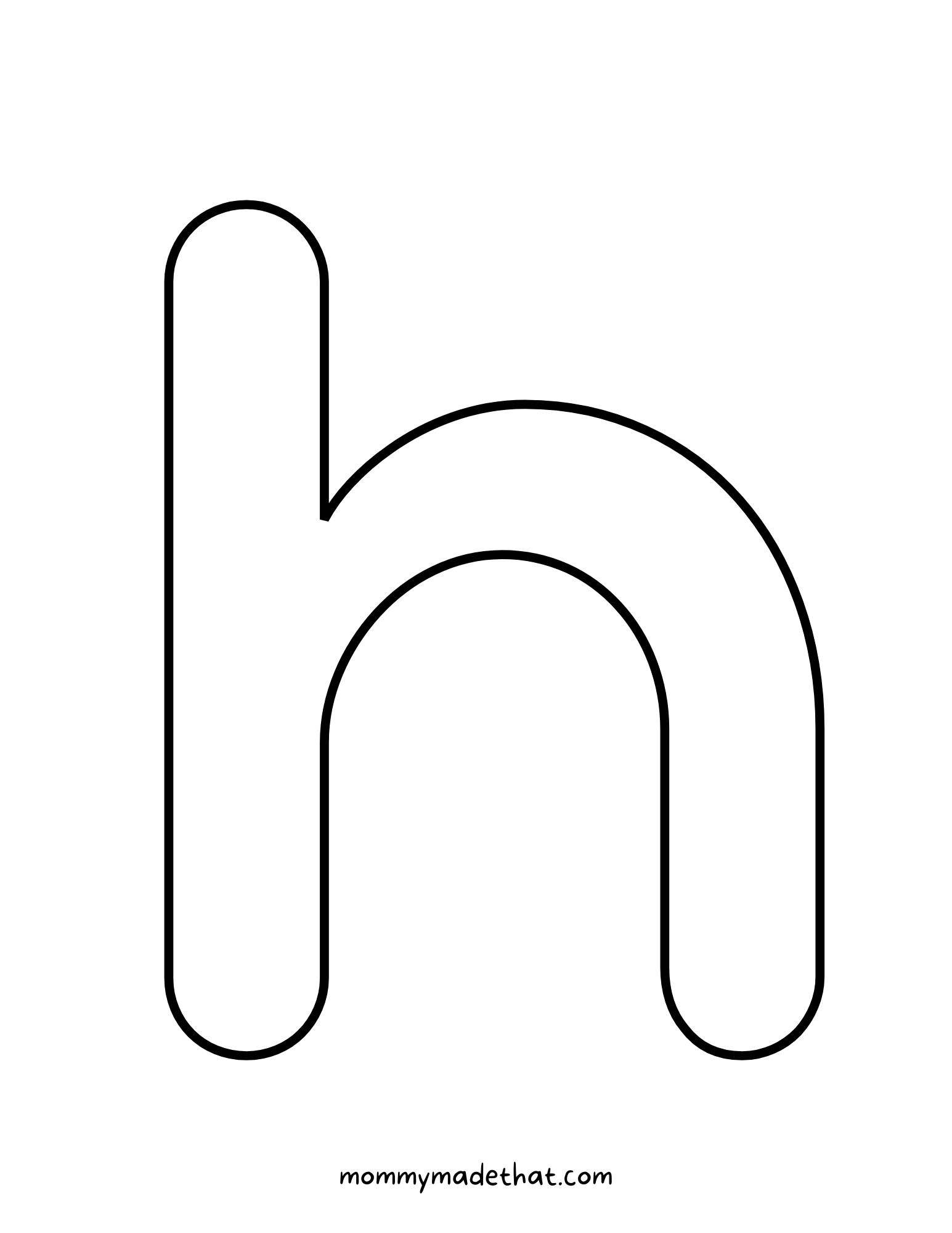 Letter H Medial Free Printables