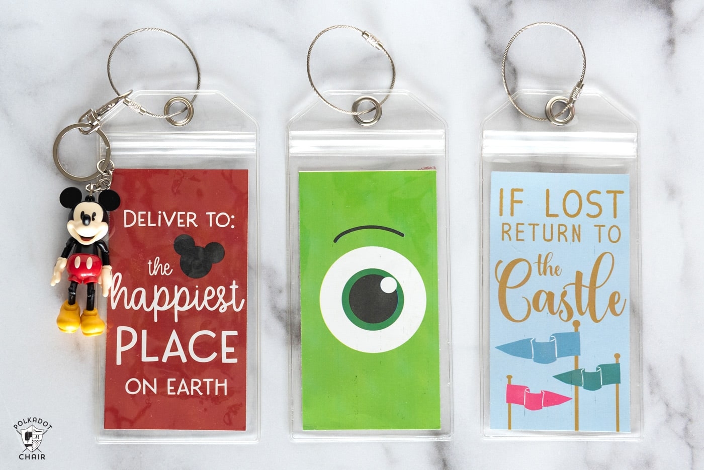 Printable Luggage Tags Perfect For Your Disney Vacation Polka Dot Chair