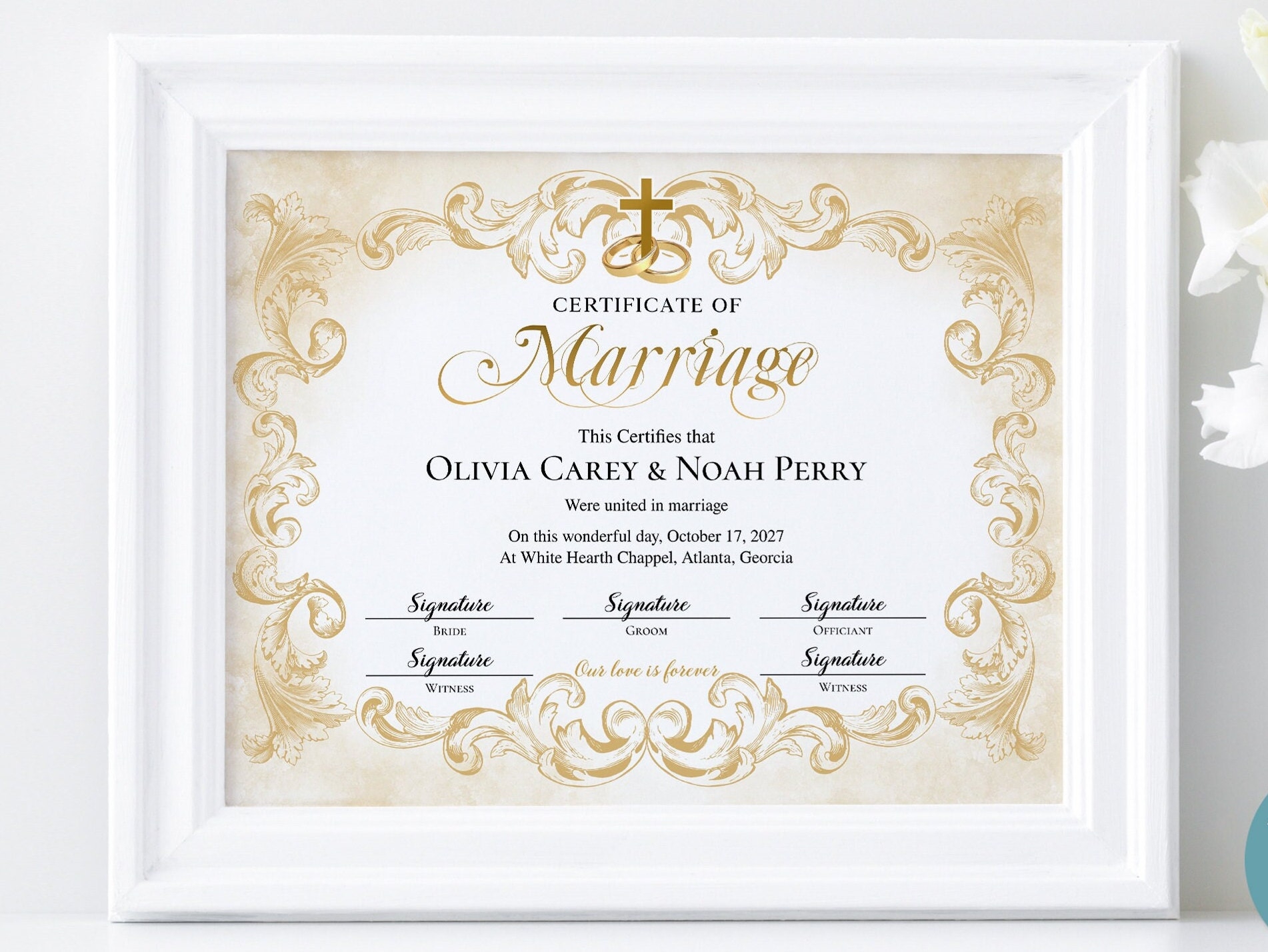 Free Printable Wedding Certificate