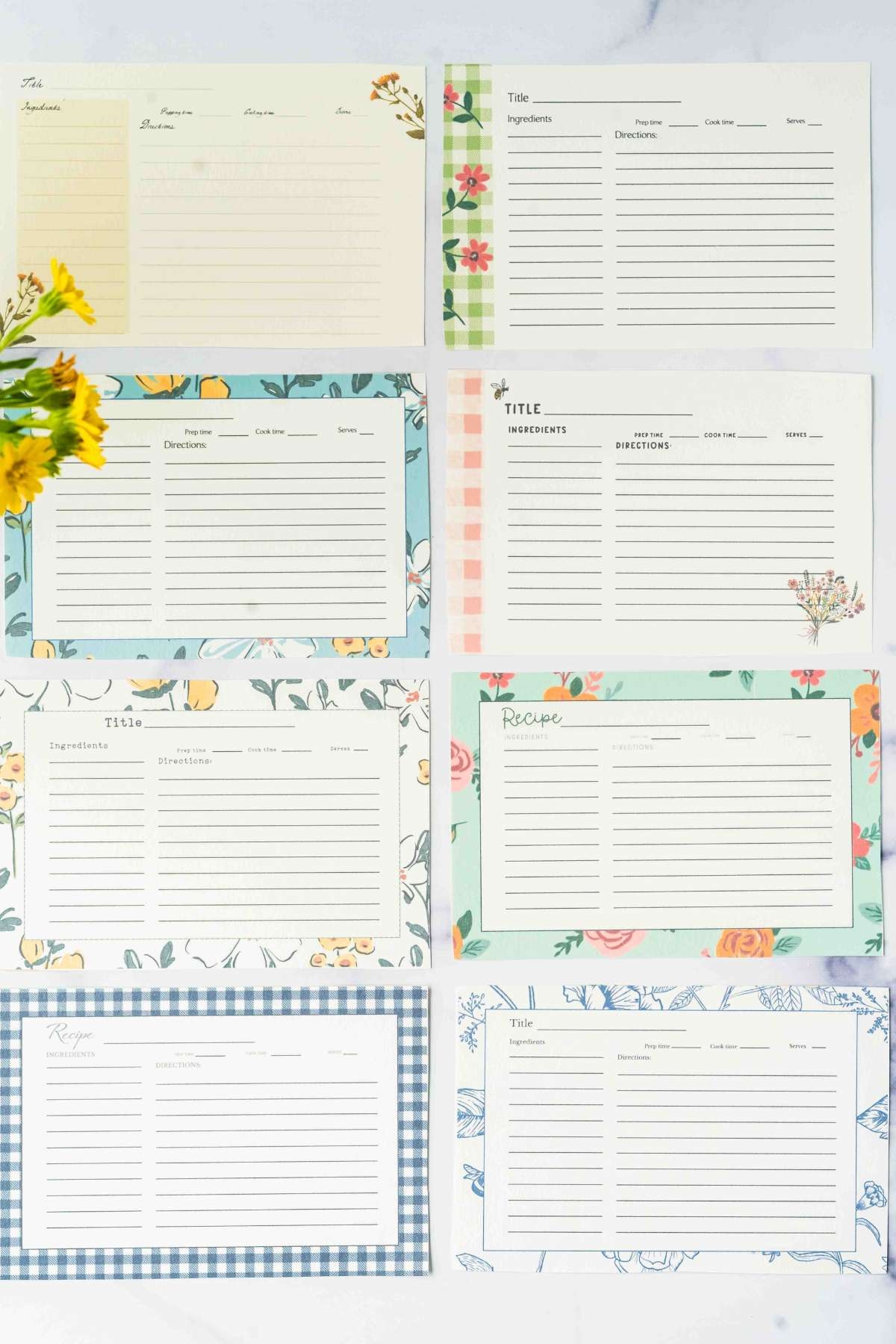 Free Printable Recipe Cards