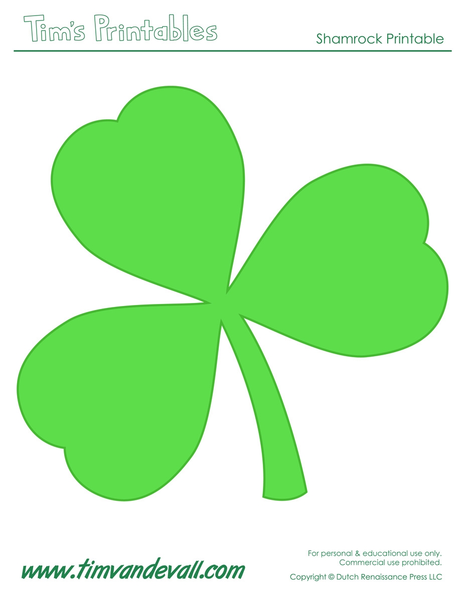Printable Shamrock Templates Printable Shape Templates