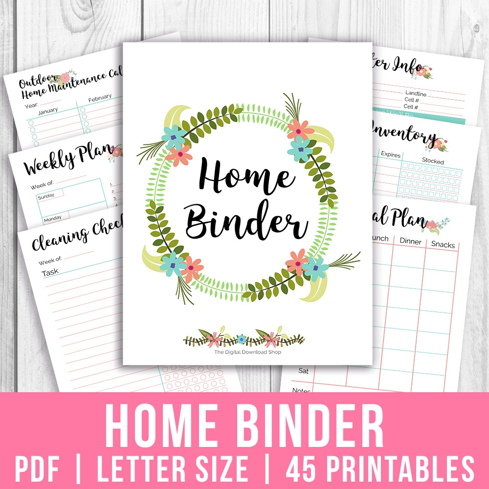Free Home Organization Binder Printables