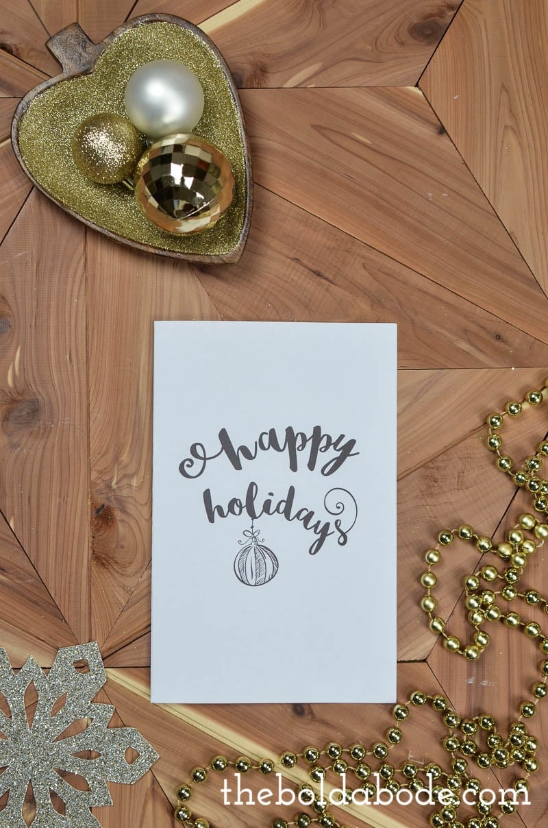 Happy Holidays Free Printable