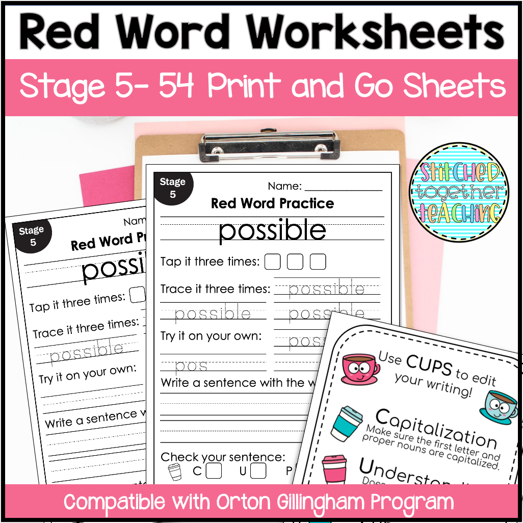 Free Printable Orton Gillingham Worksheets