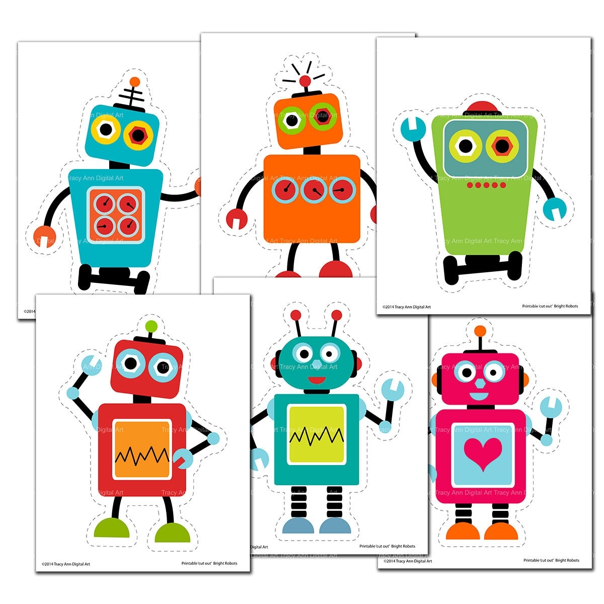 Robot Birthday Party Decoration Robotic Cut Outs Party Robots Printable DIY Party Decor Sci Fi Birthday Instant Download 1122 Etsy
