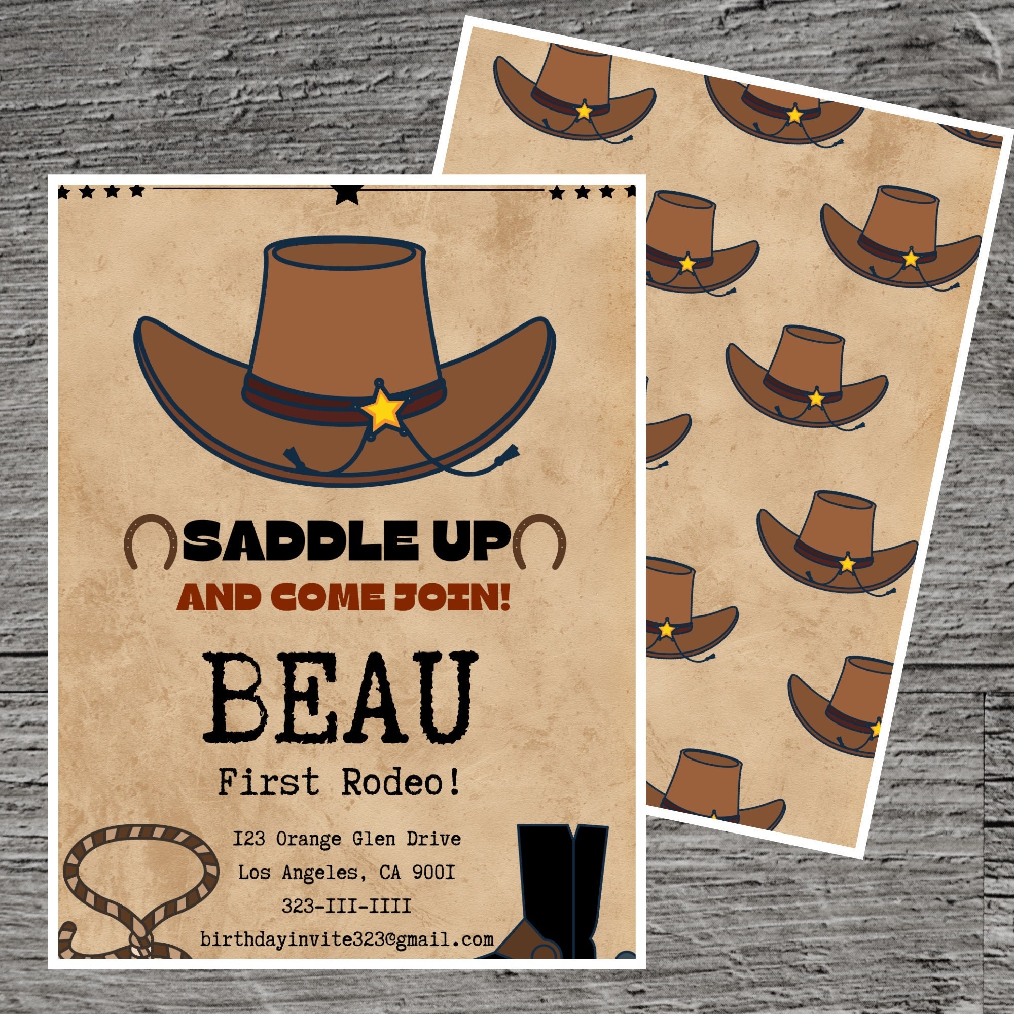 Free Printable Western Invitation Templates