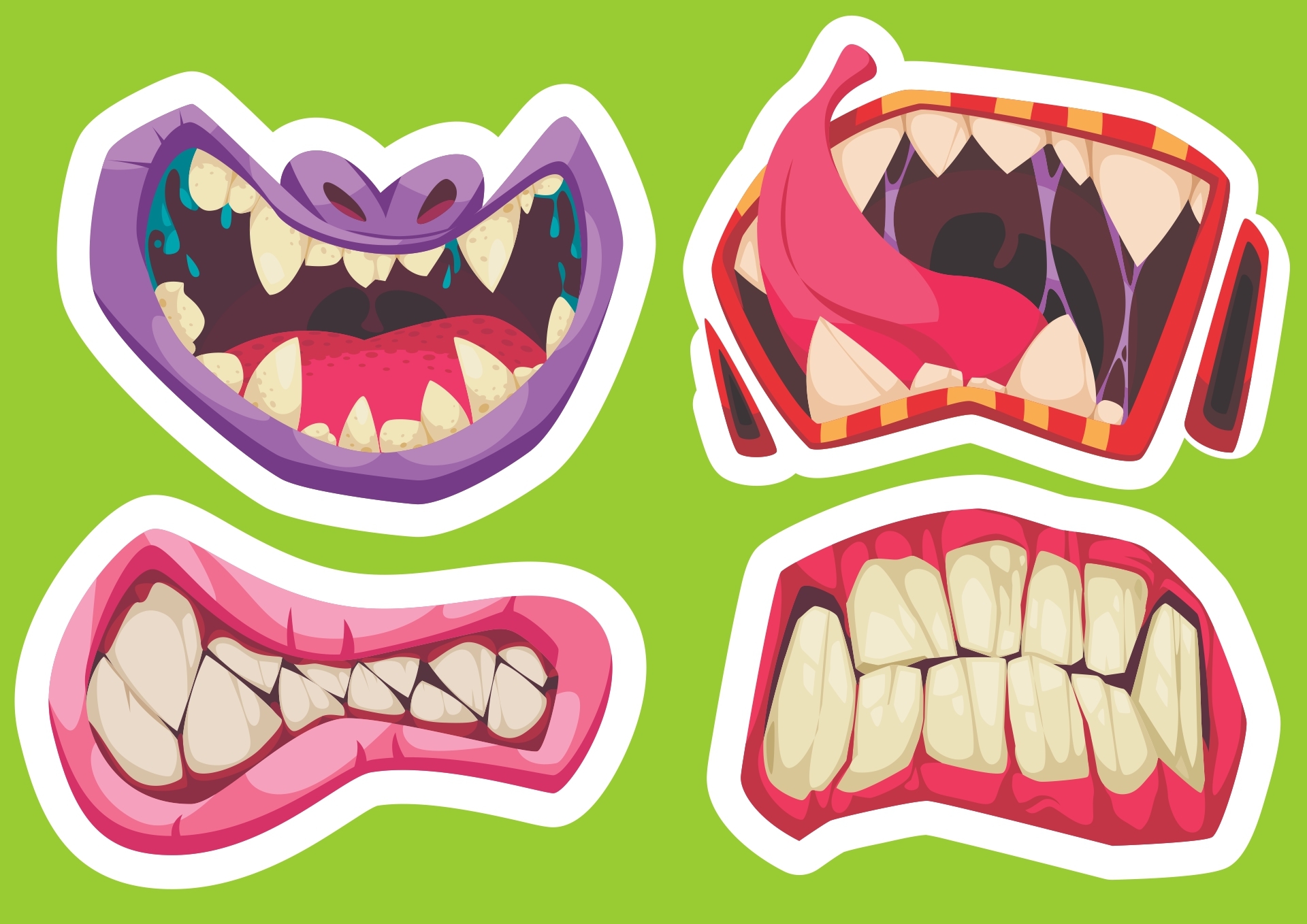 Scary Monster Mouths 13 Free PDF Printables Printablee