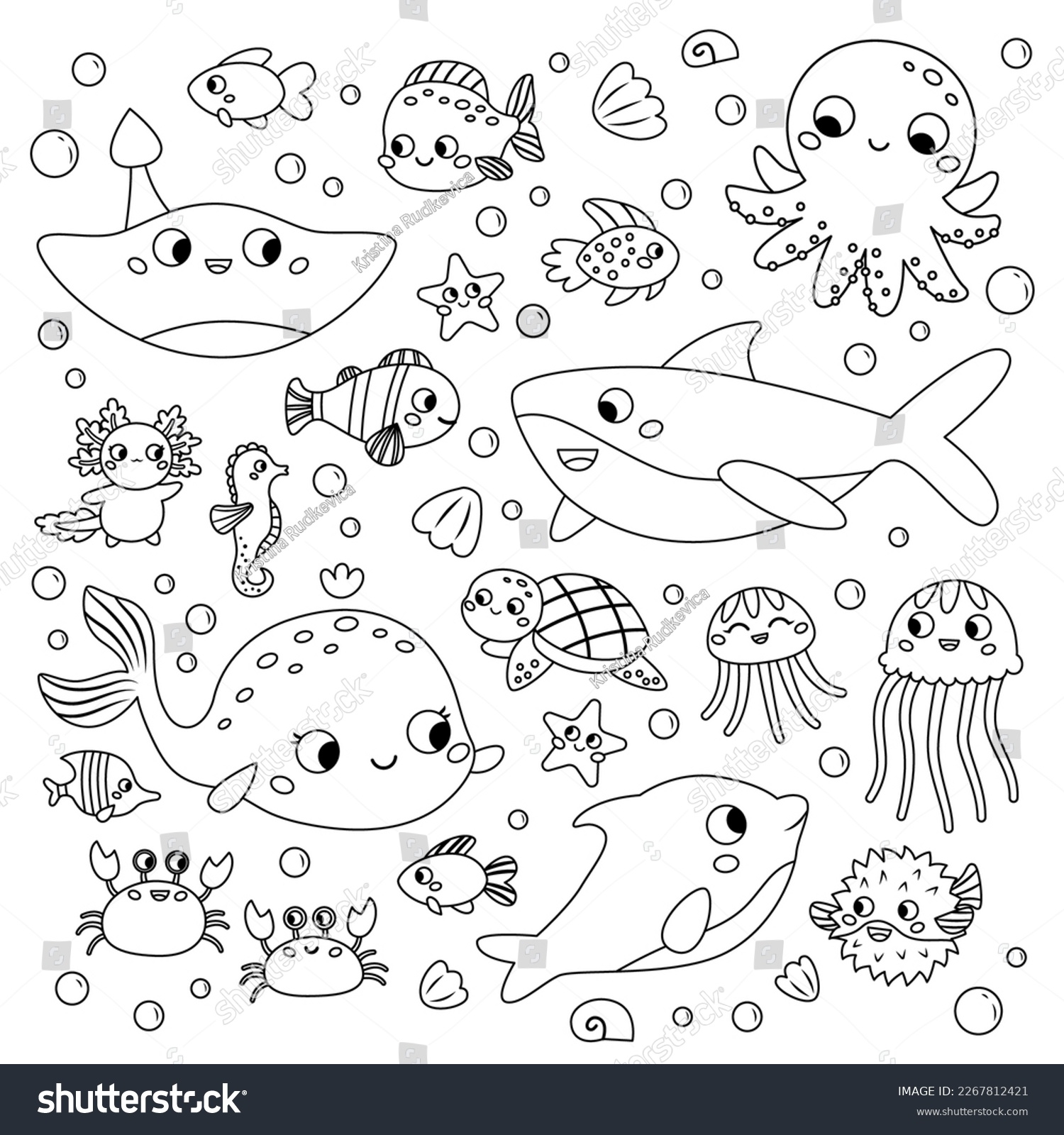 Sea Animal Outline Royalty Free Images Stock Photos Pictures Shutterstock