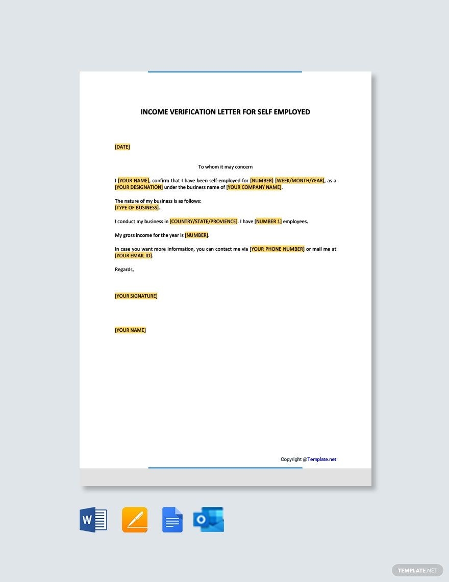 Self Recommendation Letter For Job In Google Docs Word Pages Outlook PDF Download Template