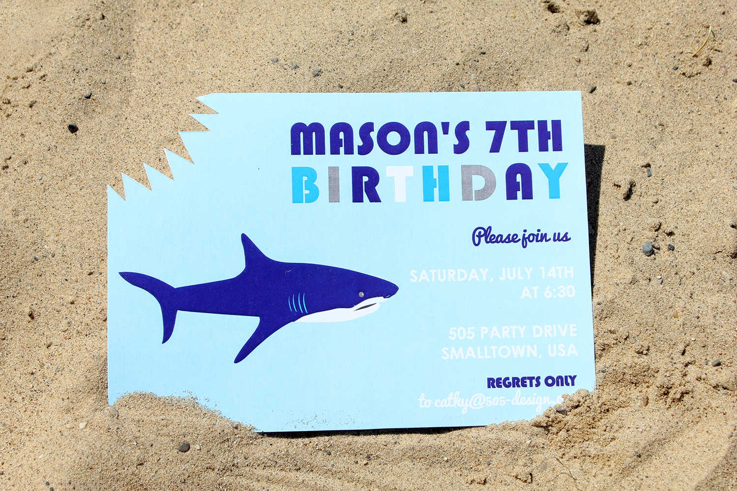 Shark Printable Invites Free