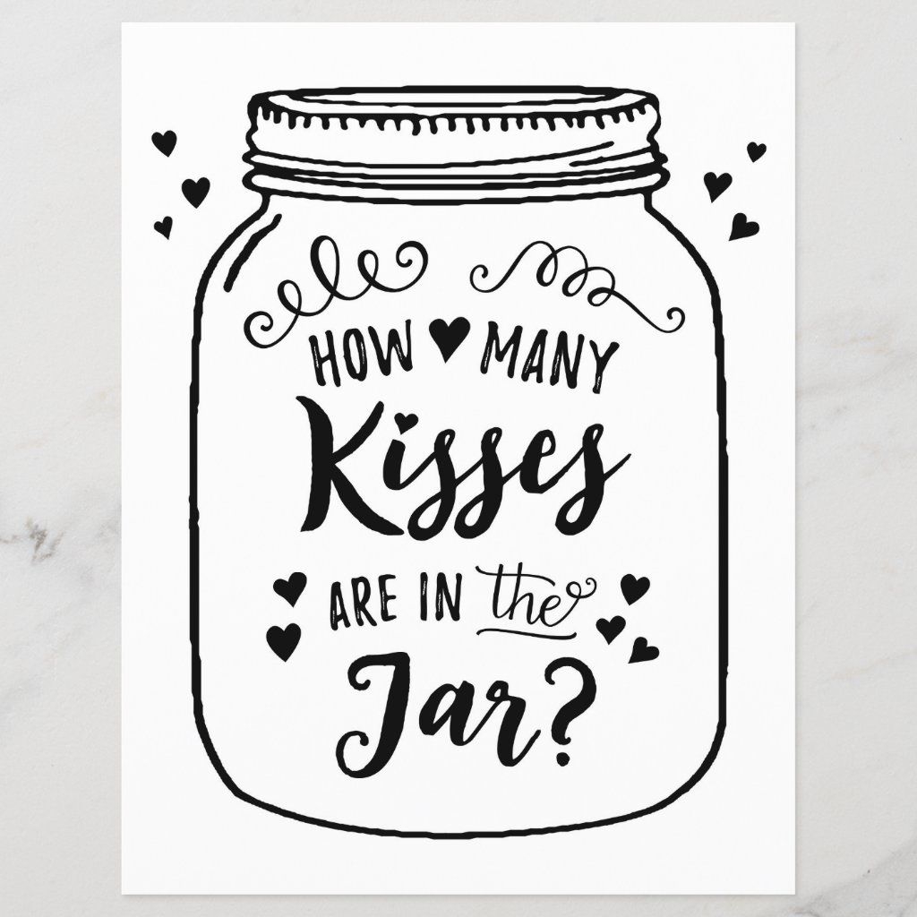SIGN How Many Kisses Are In The Jar 
