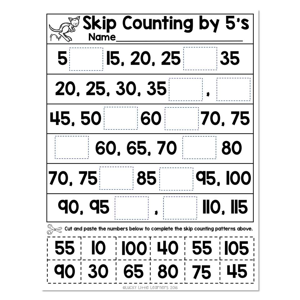 Free Printable Counting By Fives