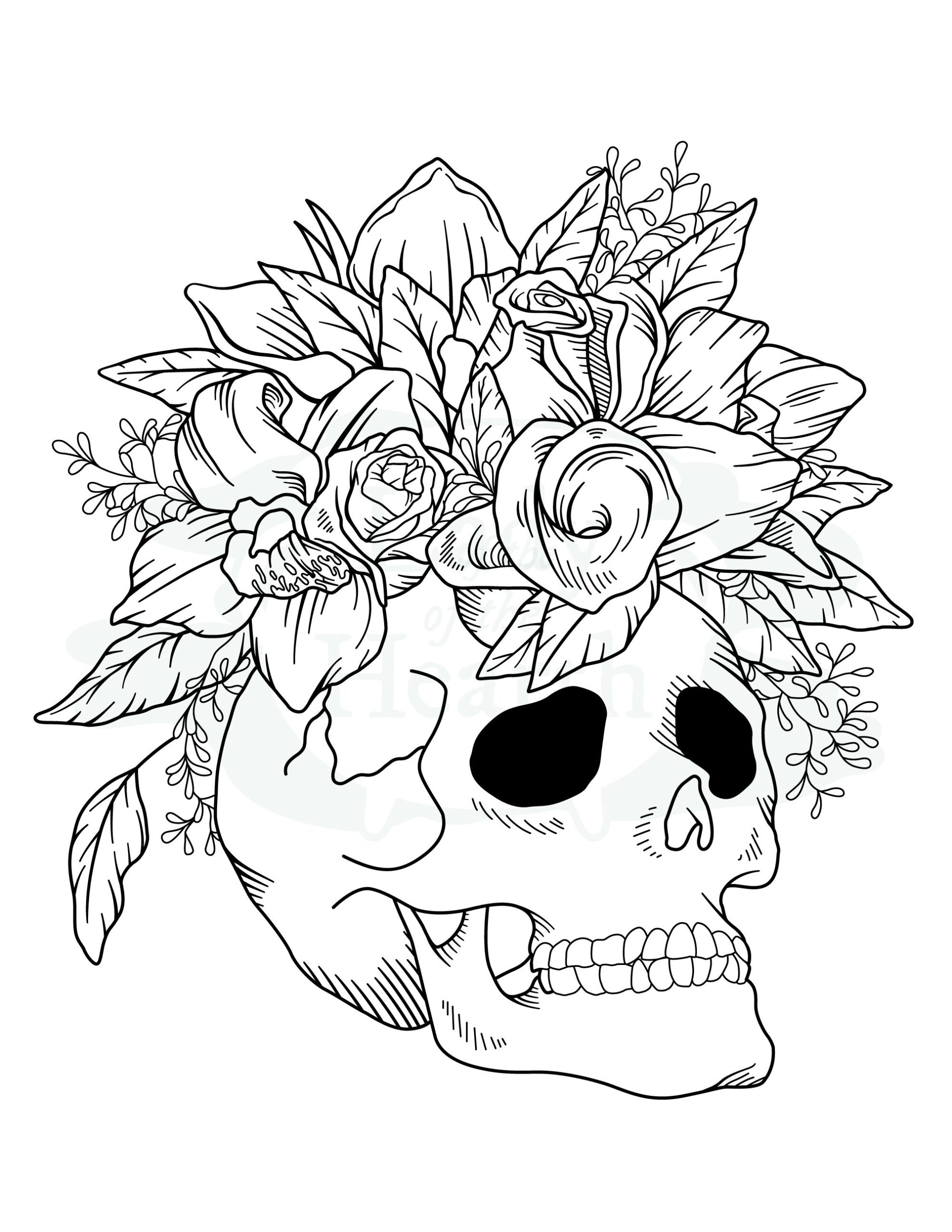 Free Skull Printable Coloring Pages