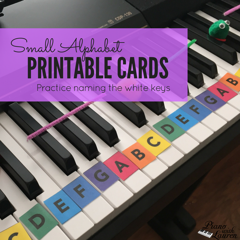 Small Printable Alphabet Cards Piano With Lauren