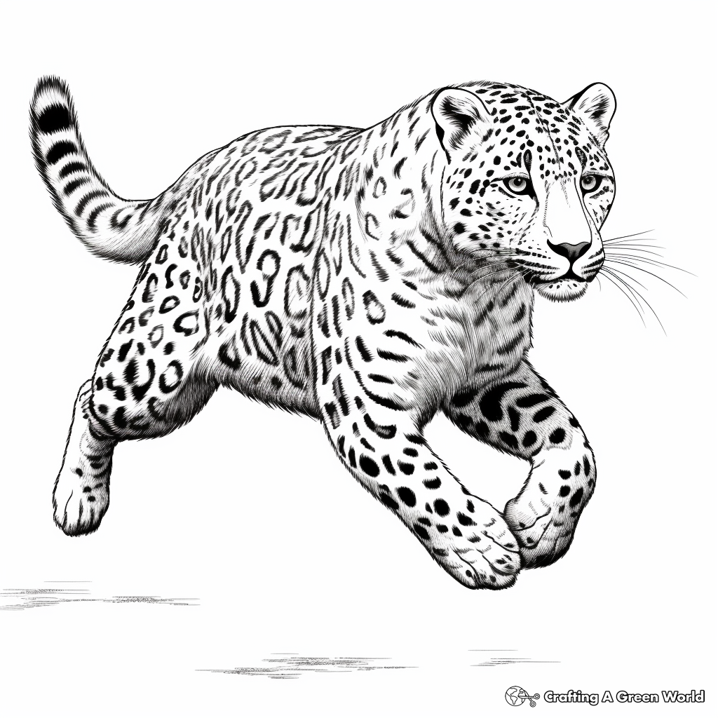 Snow Leopard Coloring Pages Free Printable 