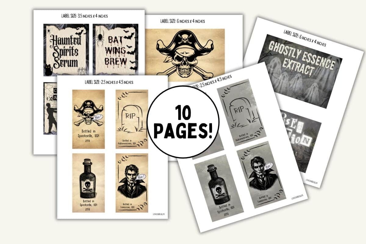 Spooky Halloween Potions Bottle Free Printable Labels Love Our Real Life