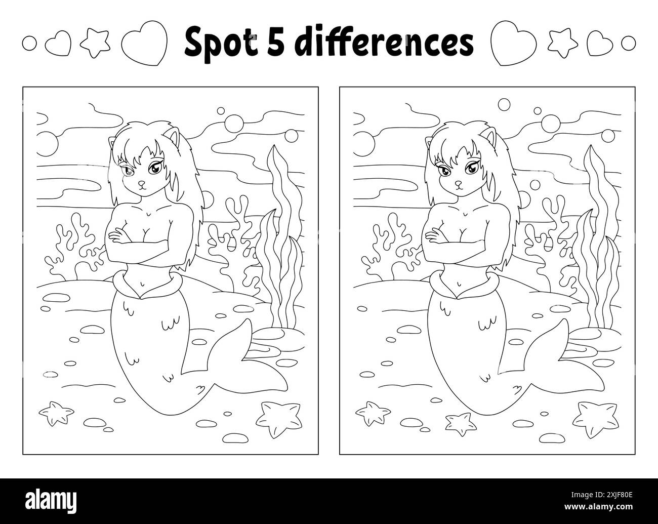 Spot The Difference Puzzle Black And White Stock Photos Images Alamy