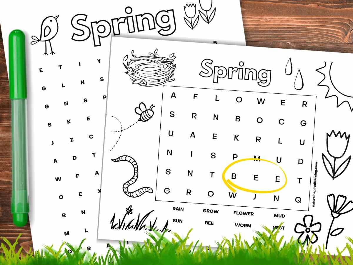 Free Printable Spring Word Search