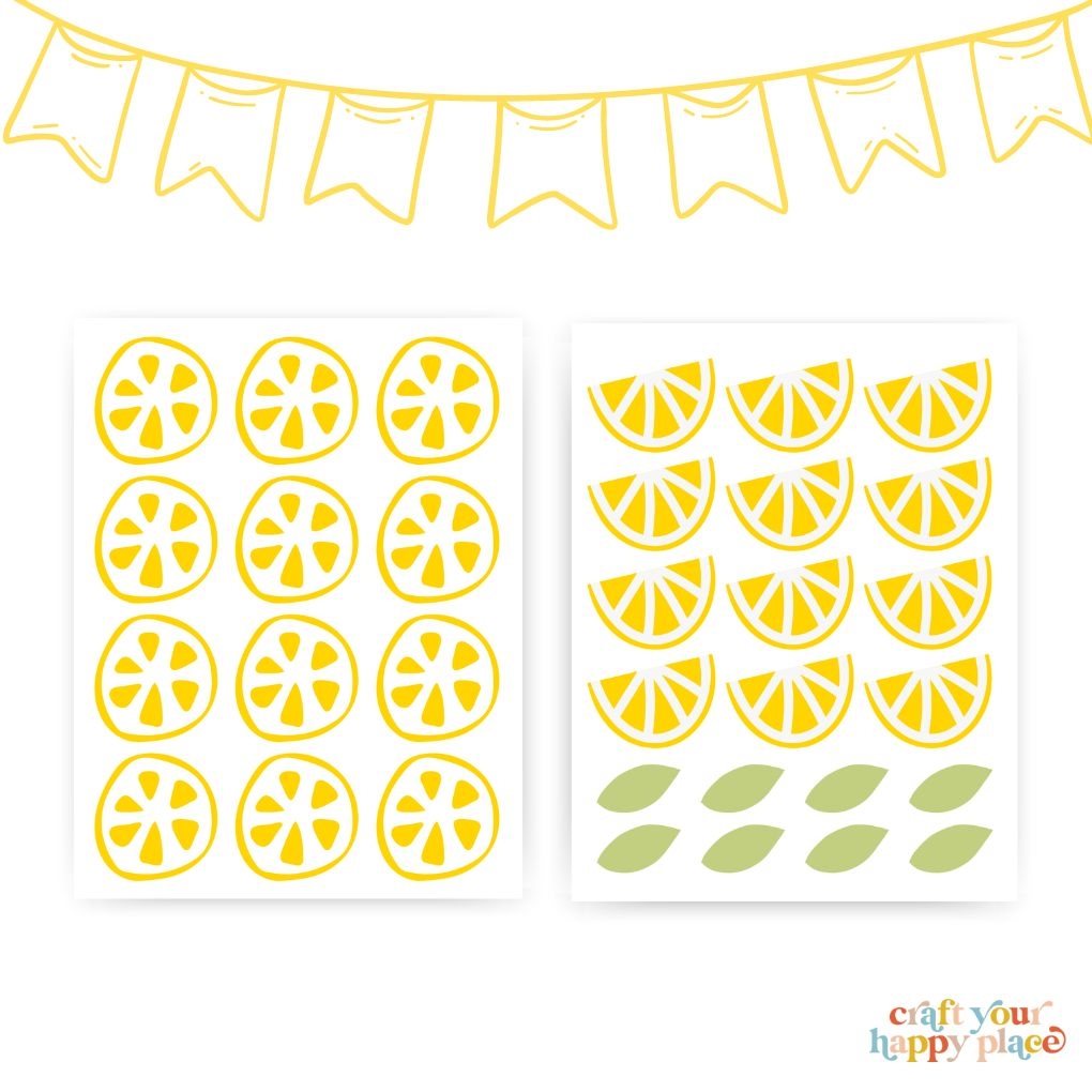 Summer Lemonade Stand Printable DIY Kit Craft Your Happy Place
