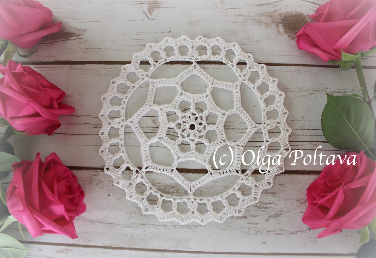 Sun Catcher Doily Free Crochet Pattern Olga Poltava