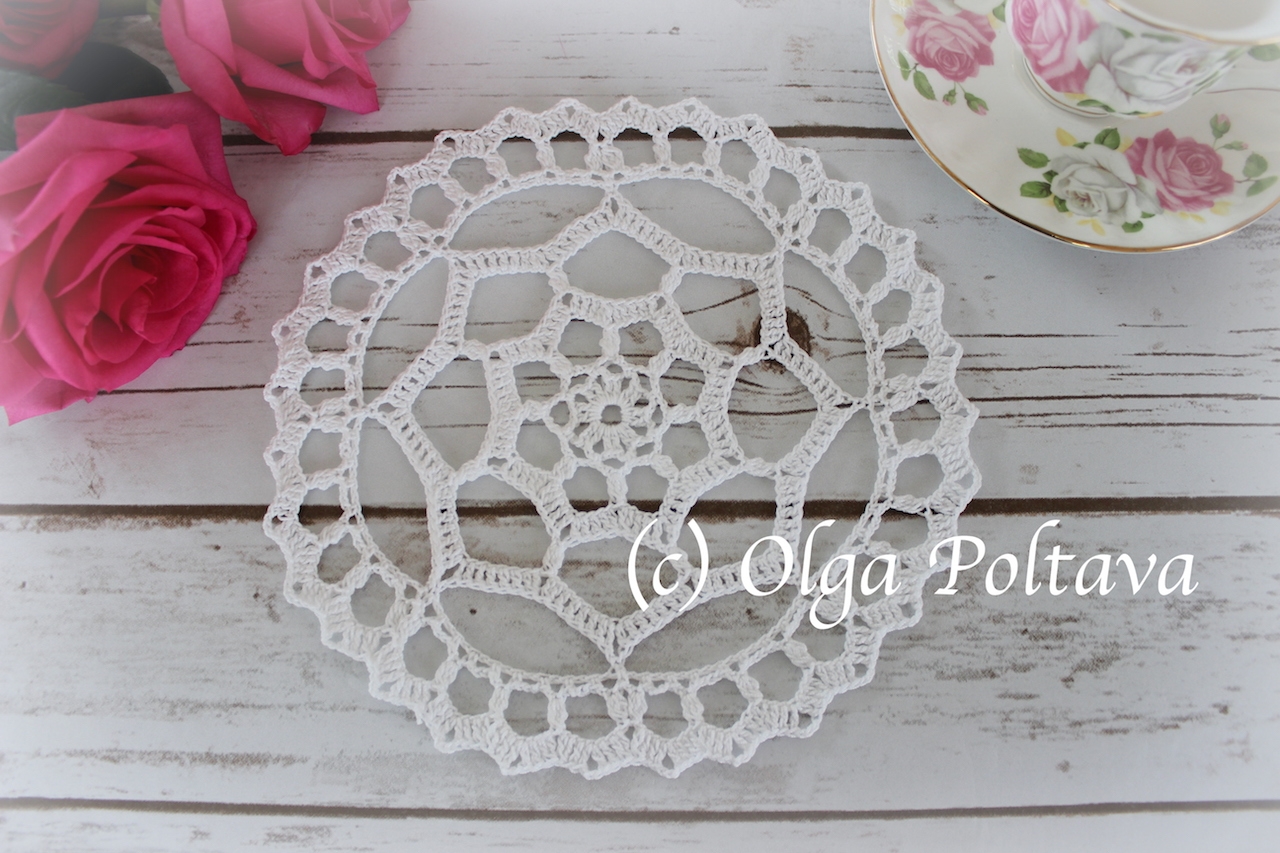 Sun Catcher Doily Free Crochet Pattern Olga Poltava