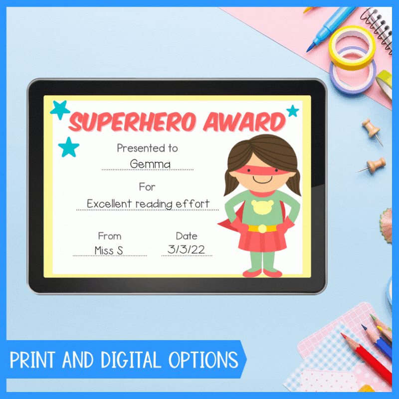 Free Printable Hero Certificates