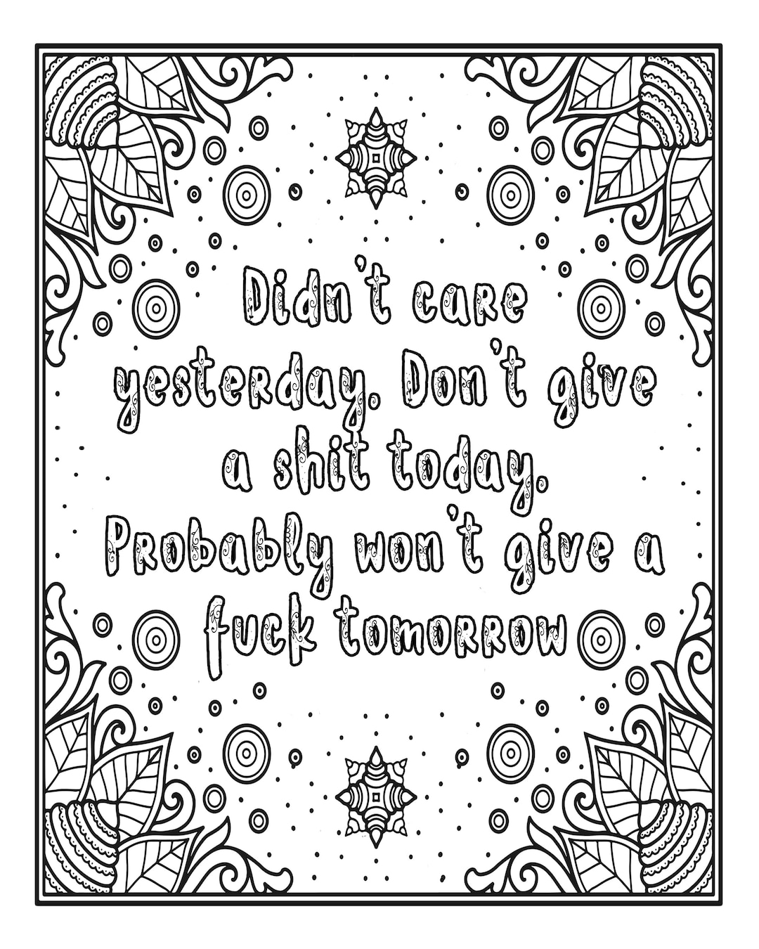 Swear Words 5 Coloring Page Bundle For Adults Swearing Cuss Words Printable Coloring Sheets Digital Colouring Sayings Printable Download Etsy