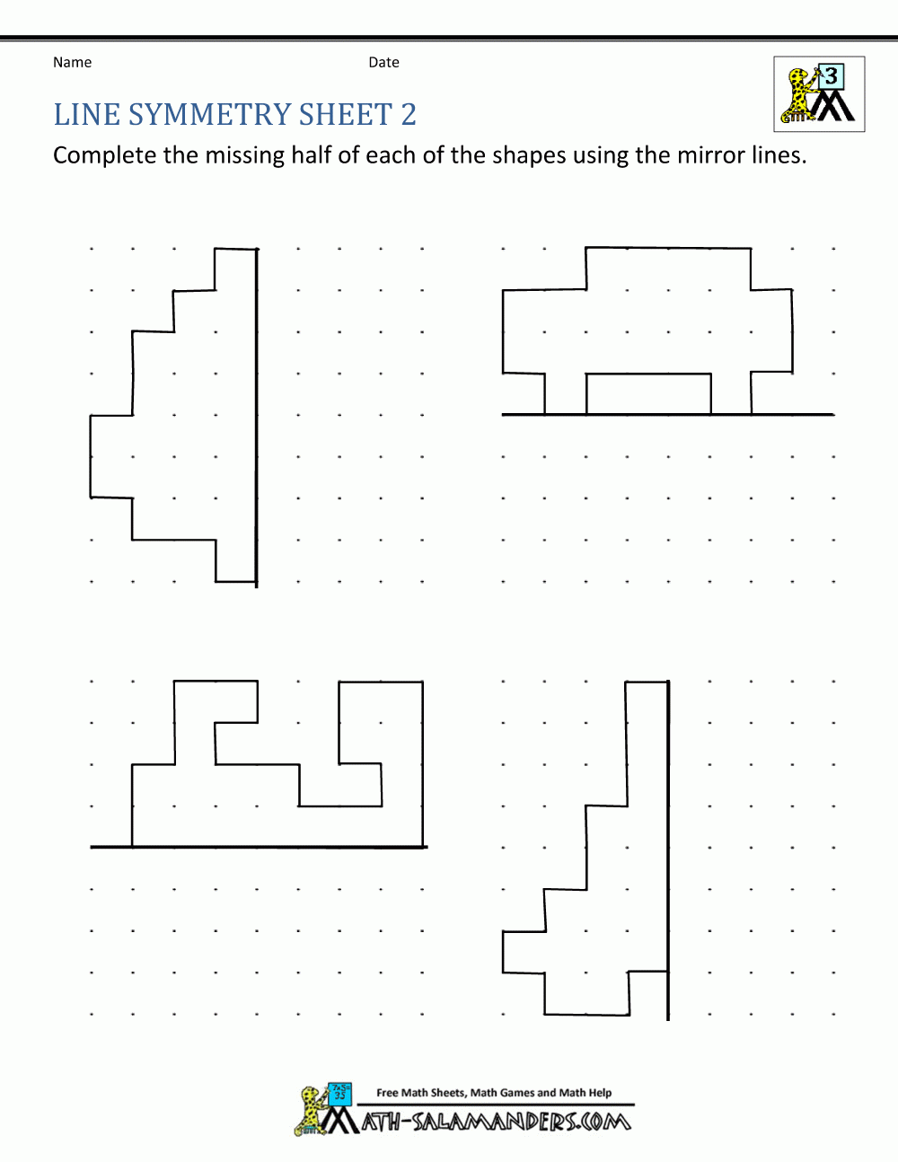 Symmetry Worksheets