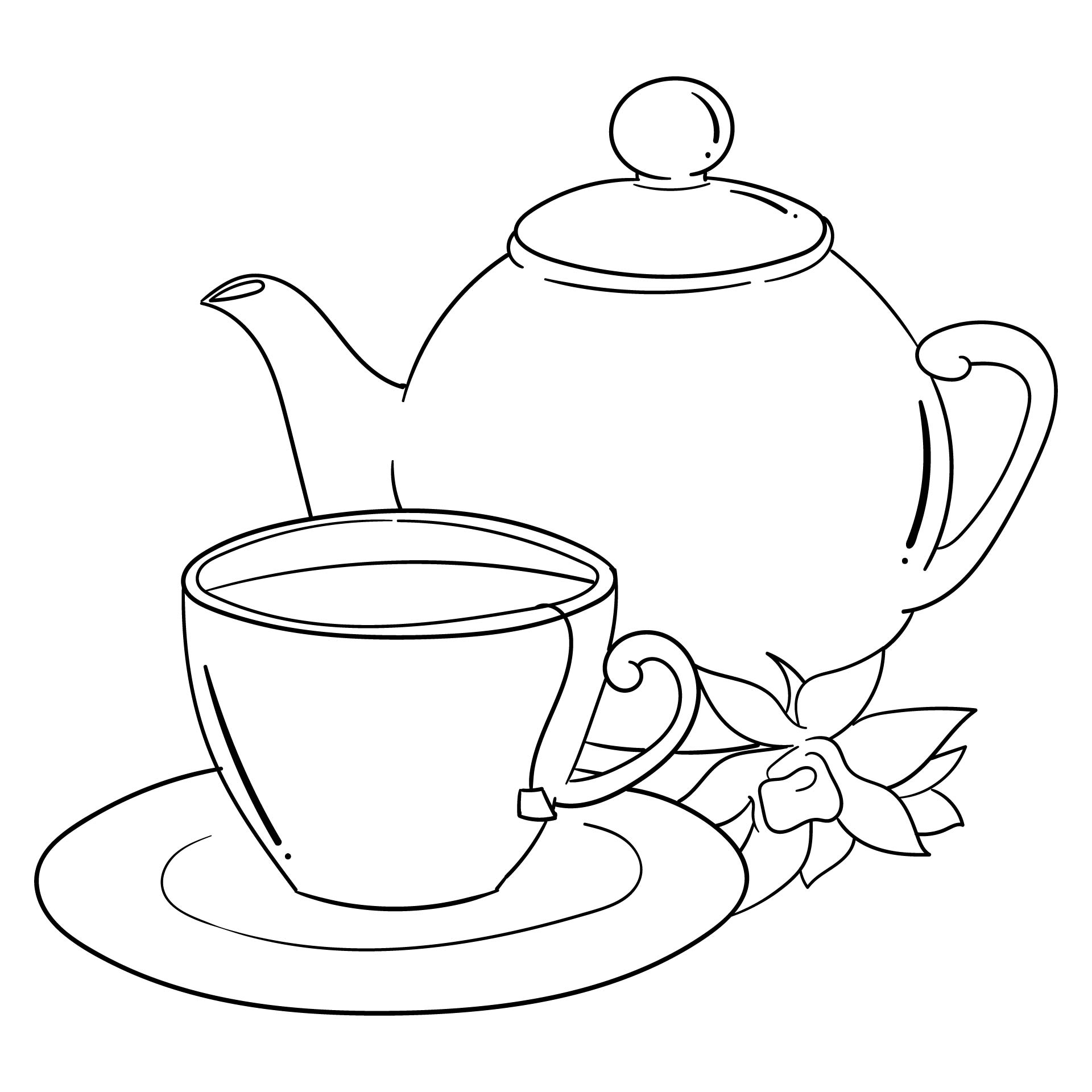Free Printable Teacup Coloring Pages