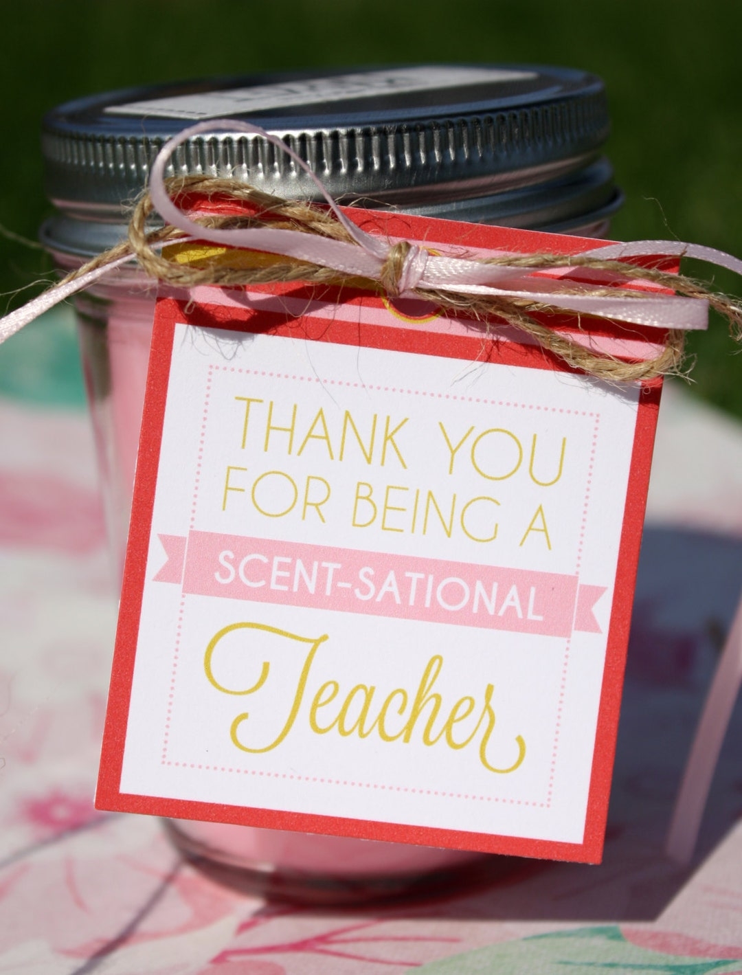 Teacher Candle Gift Tags Teacher Gift Tags Teacher Appreciation Teacher Christmas Tag Teacher Printable Thank You Gift Tag Etsy
