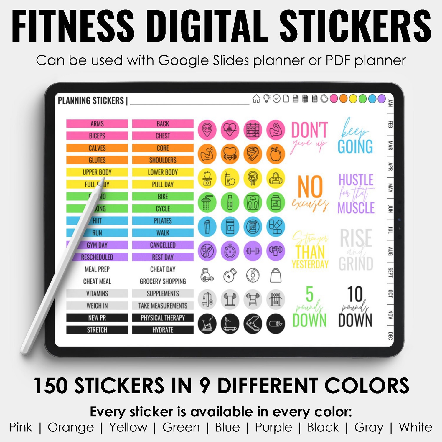 Free Printable Rescheduled Planner Stickers