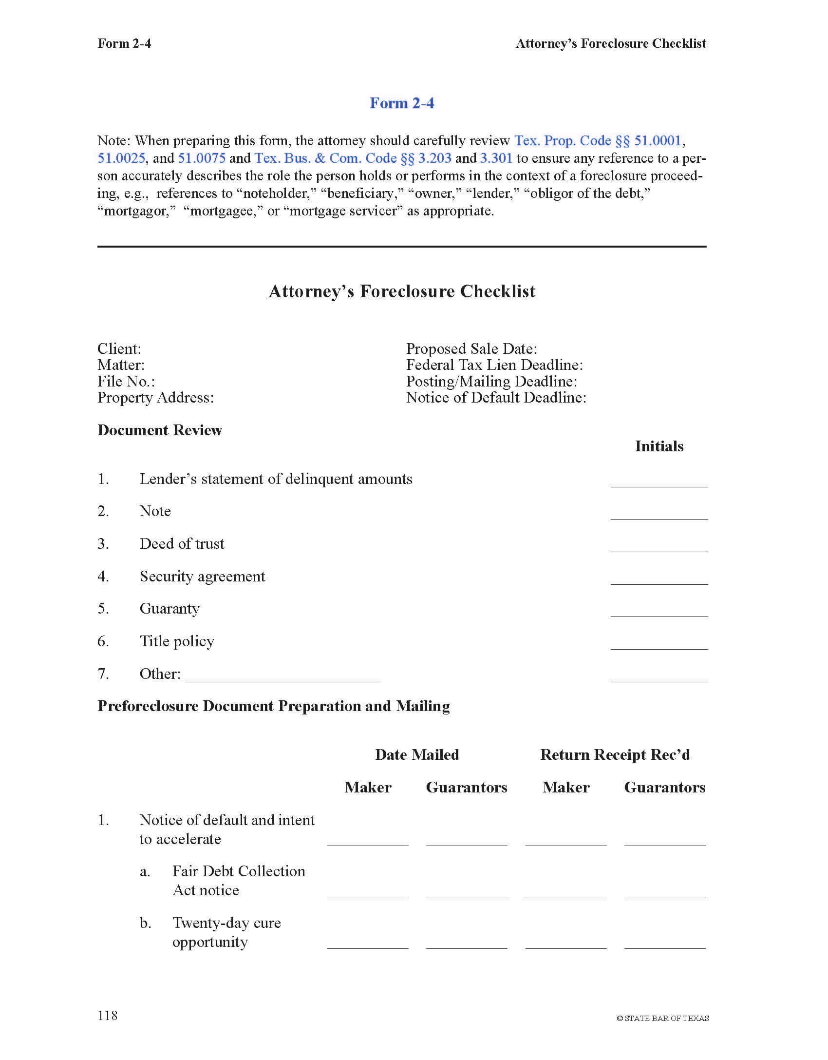 Free Printable Foreclosure Forms