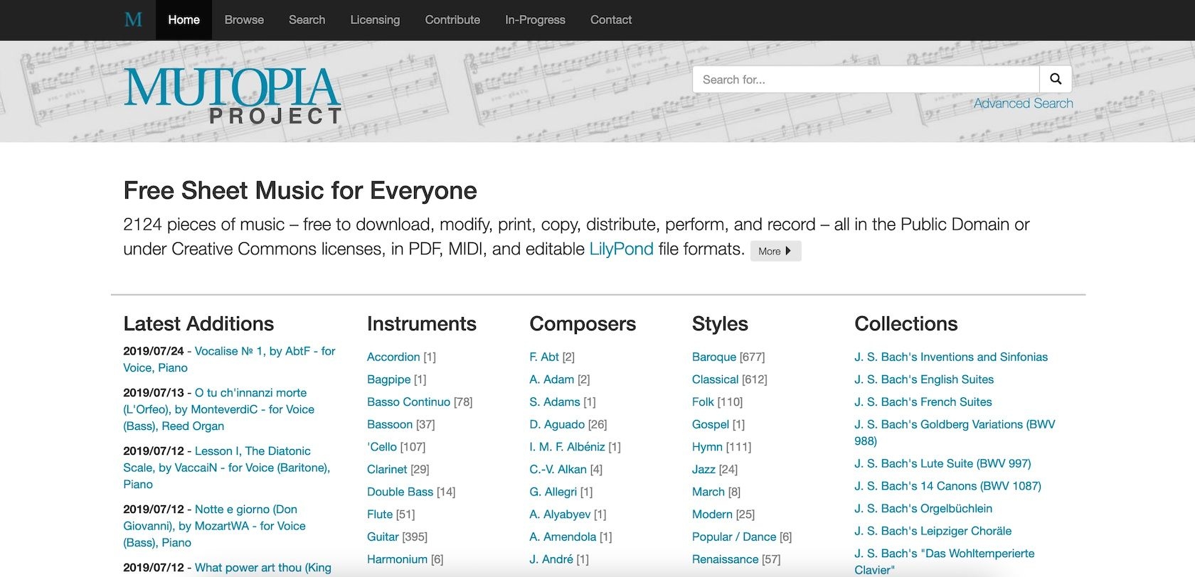 Free Printable Sheet Music Websites