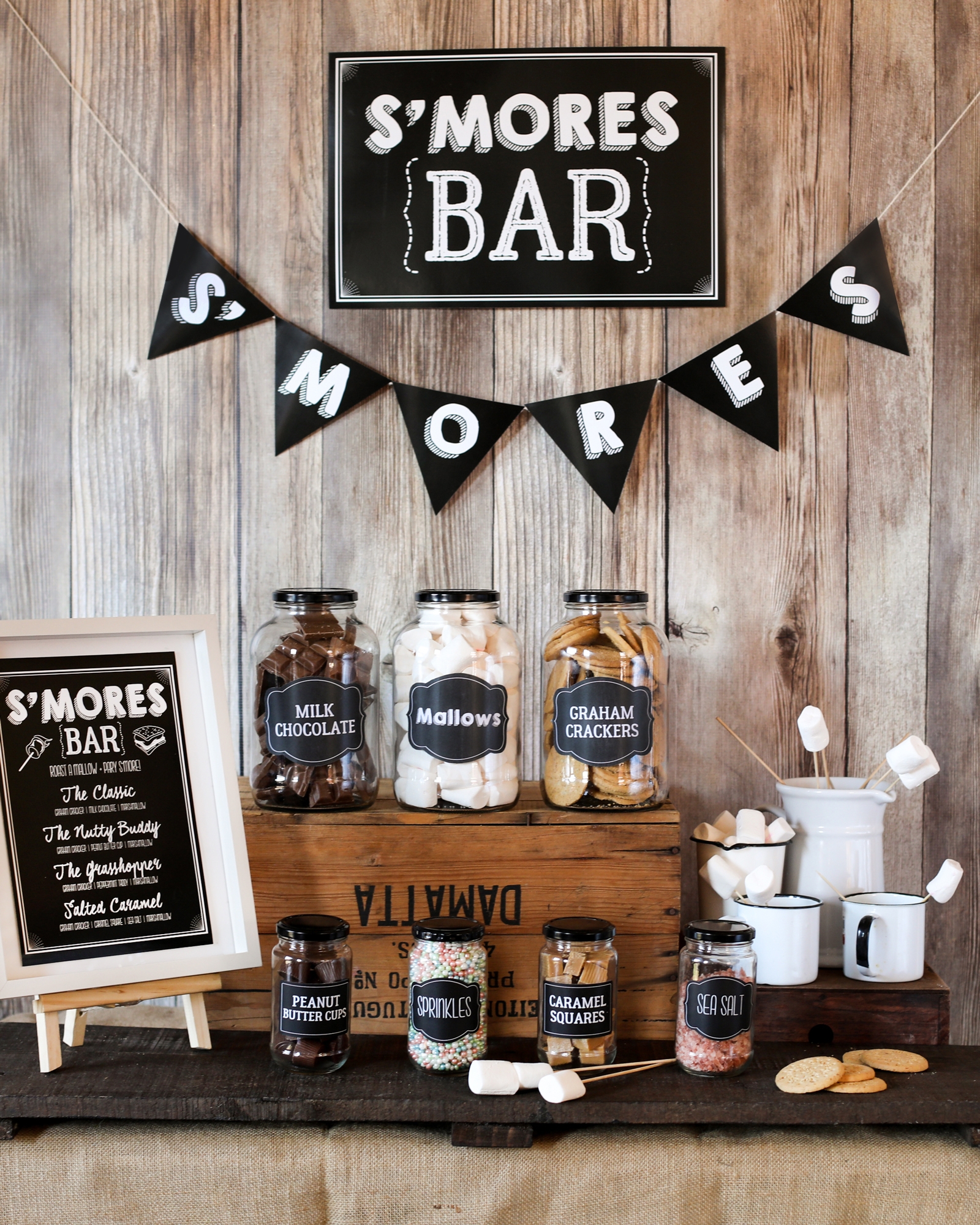 The Ultimate FREE S Mores Bar Set Up Sunshine Parties
