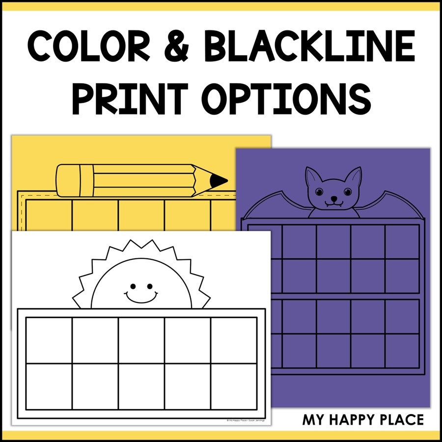 Thematic Ten Frame Mats For Year Round Number Sense