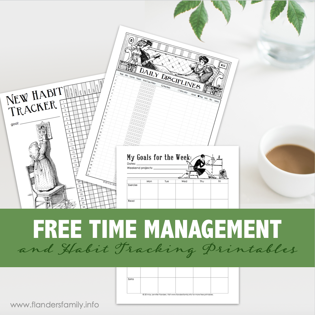 Time Management Habit Tracking Printables Flanders Family Home Life
