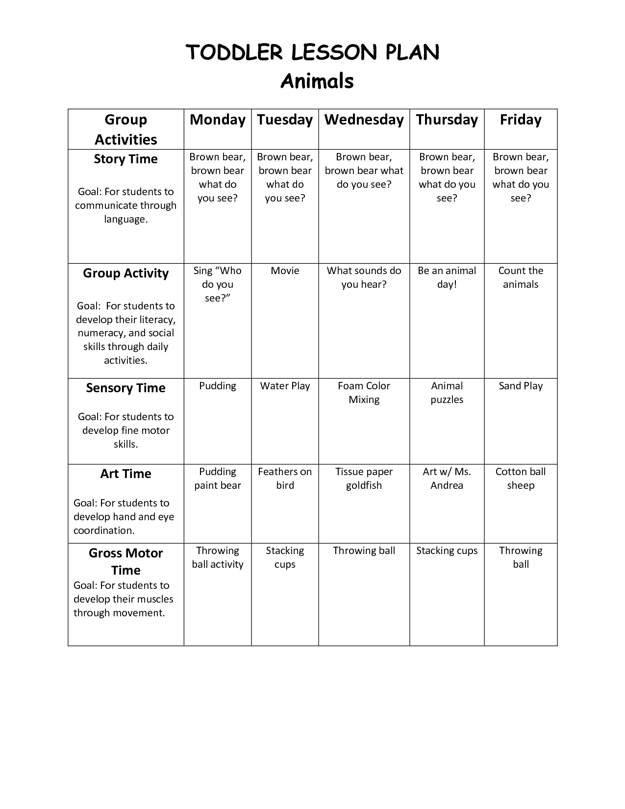 Toddler Lesson Plans 10 Free PDF Printables Printablee