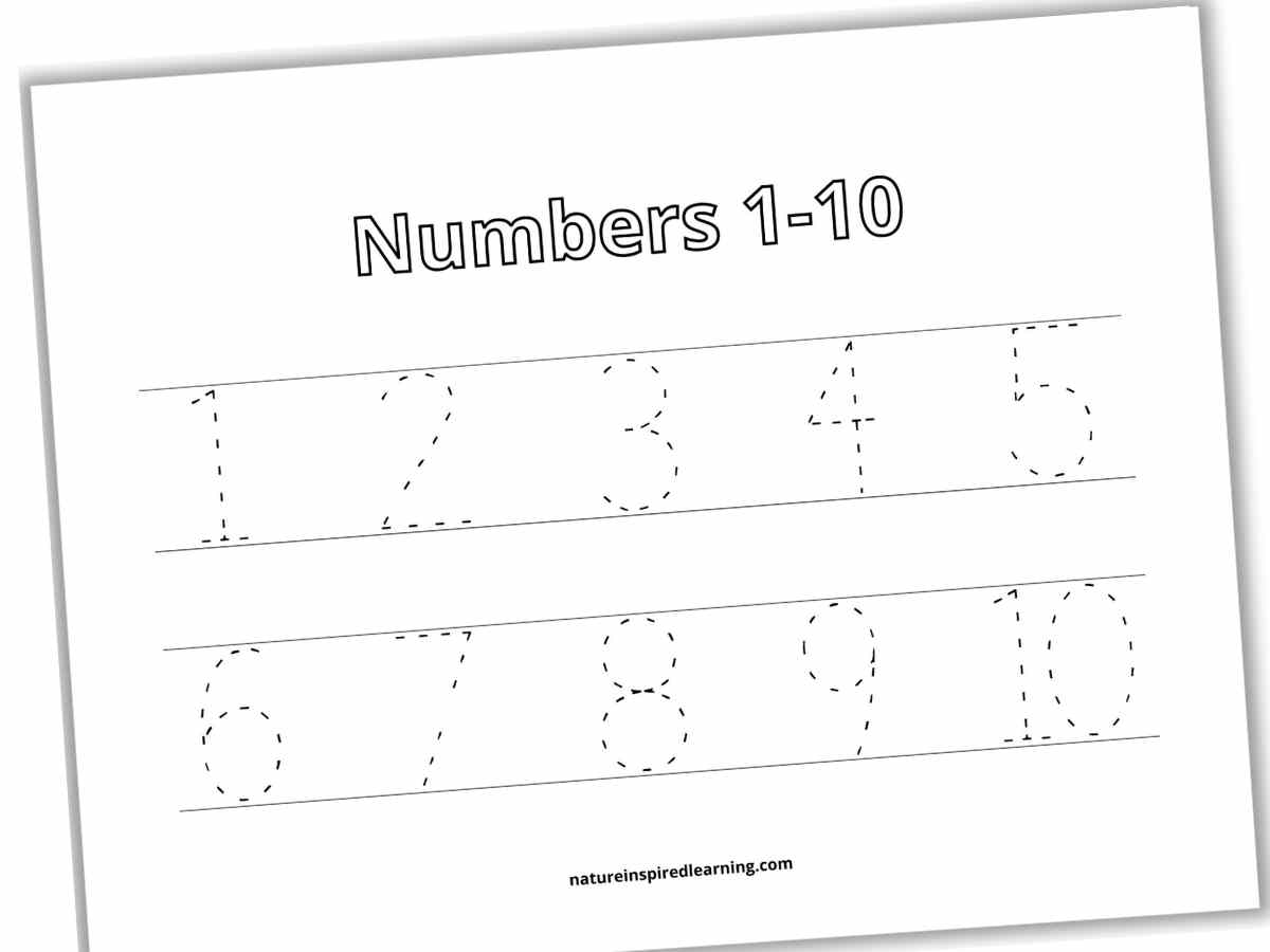 Tracing Numbers 1 10 Nature Inspired Learning