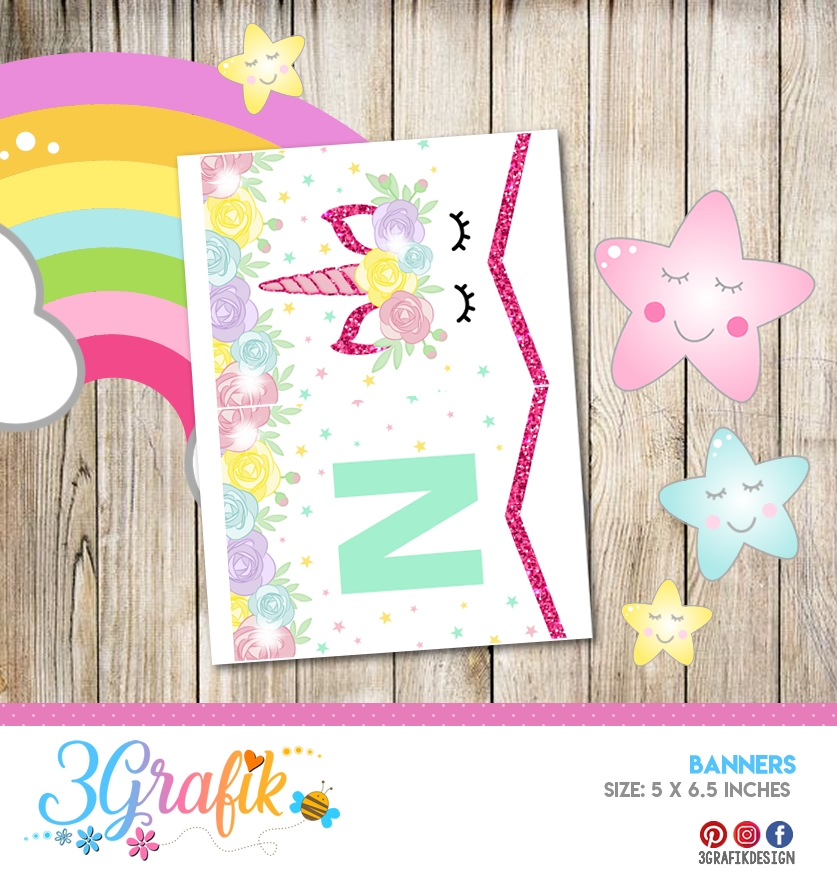 Free Printable Unicorn Birthday Banners
